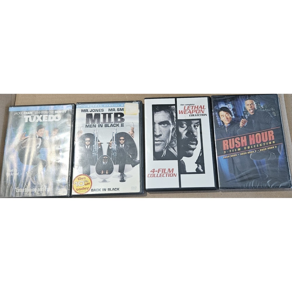 DVD Movie Lot Rush Hour Trilogy Lethal Weapon Collection Men in Black II Jackie